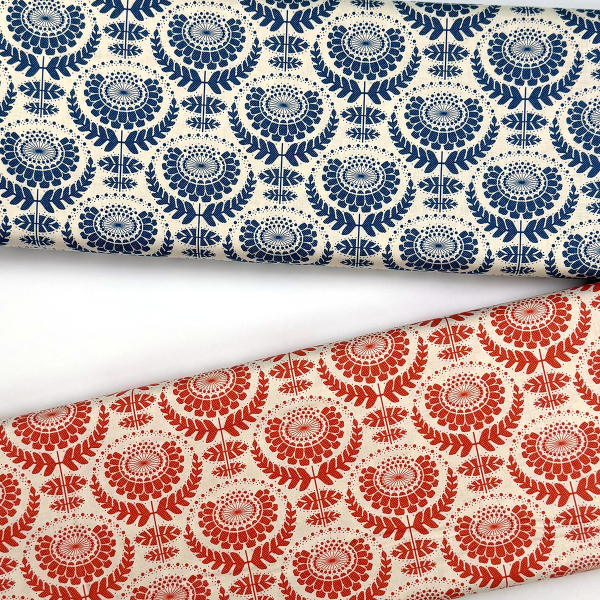 Stoffgeschwister ST10217 ST10218 Tilda Quilt Collection Tom Finnanger Lazy Days Collection blau weiß abstrakte Blumen Baumwolle Webware Meterware